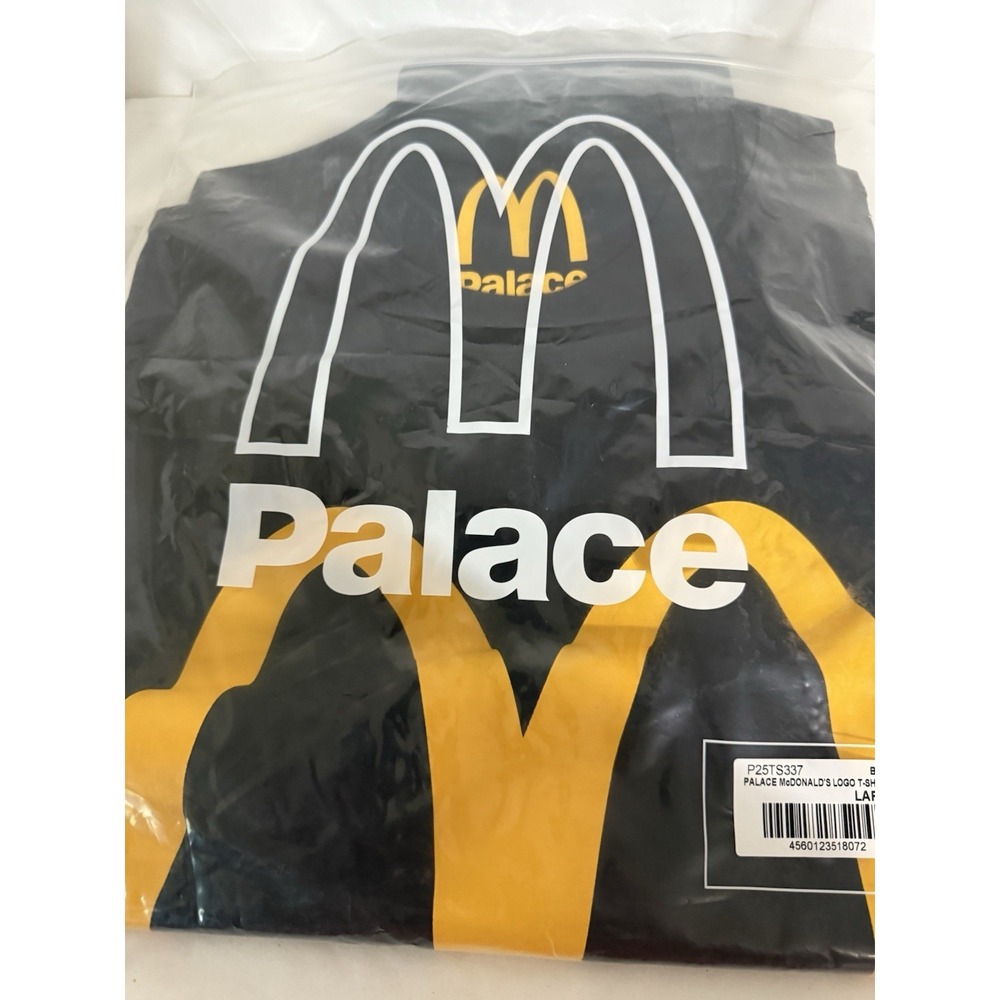 Palace x McDonald's Logo Tee Black Size L New In Bag Shirt